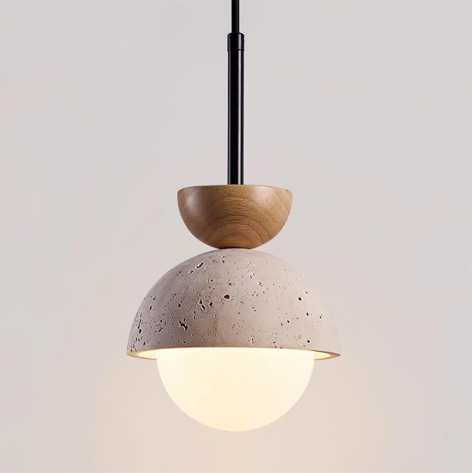 Natural Stone Spherical Pendant Light K380