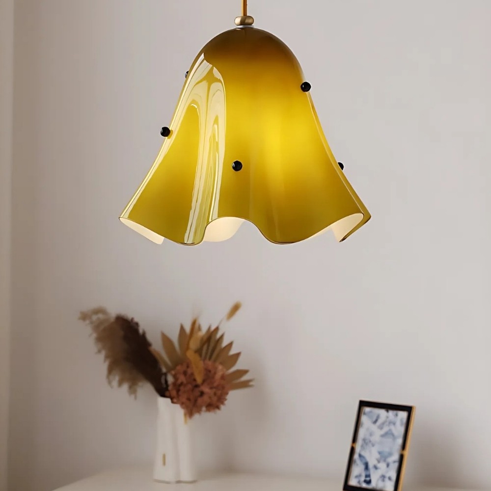 Bellina Vintage Fluted Glass Pendant Light – Mid-century Modern Fazzo  Pendant For Home Decor K897
