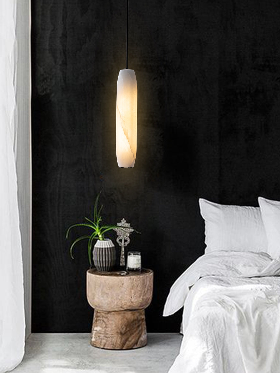 Alabaster Flute Pendant Light D436