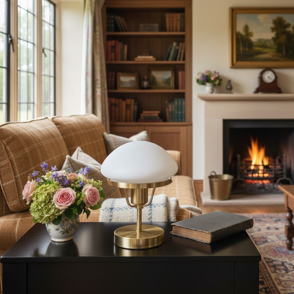 Ornato Luxe Modern Brass or Black Table Lamp K1486