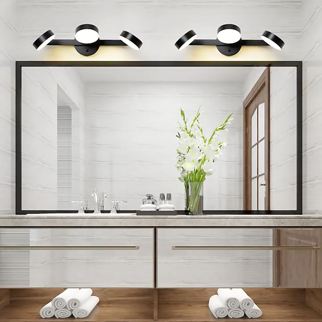 Modern Adjustable Multi Round Heads Bathroom Vanity Wall Light K117