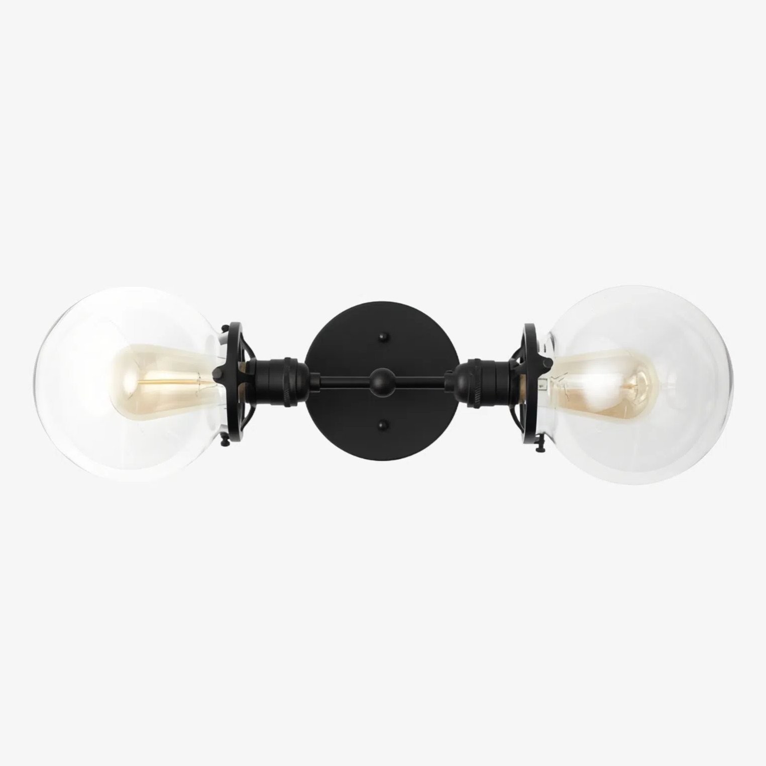 Lumio Globe Industrial Vanity Lighting- Modern Double Globe Wall Light K1510