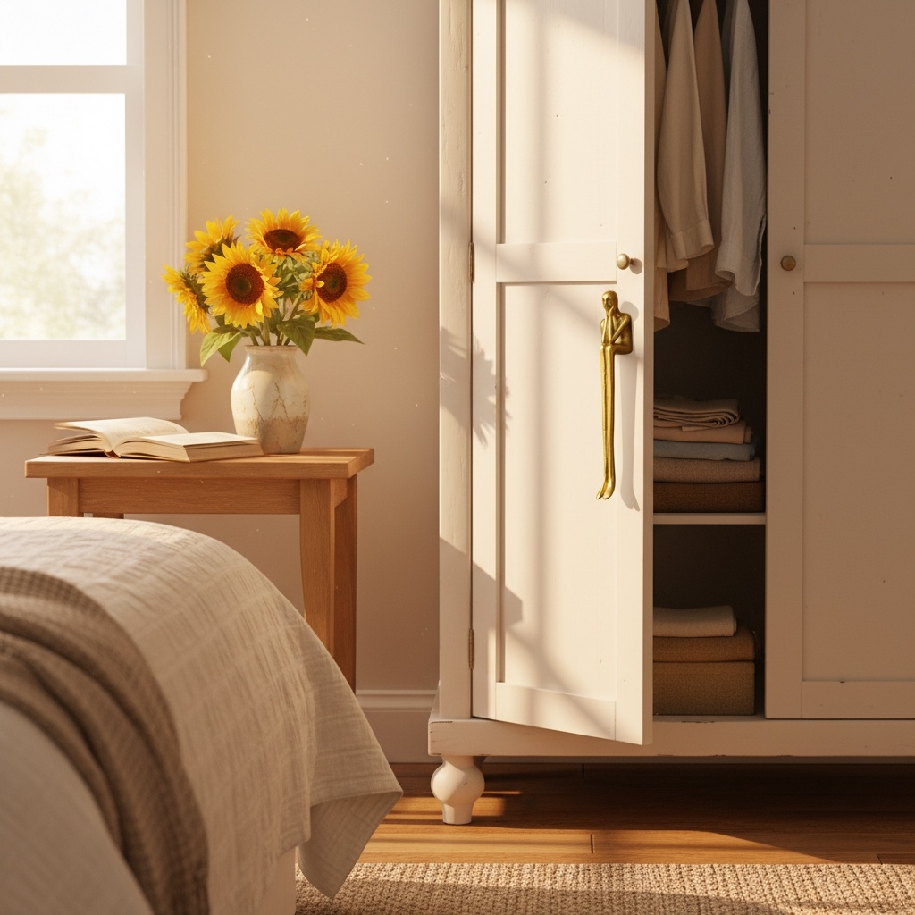 Verlitho Retro Cabinet Handle - Nordic Furniture Pull For Wardrobes and Drawers K2365