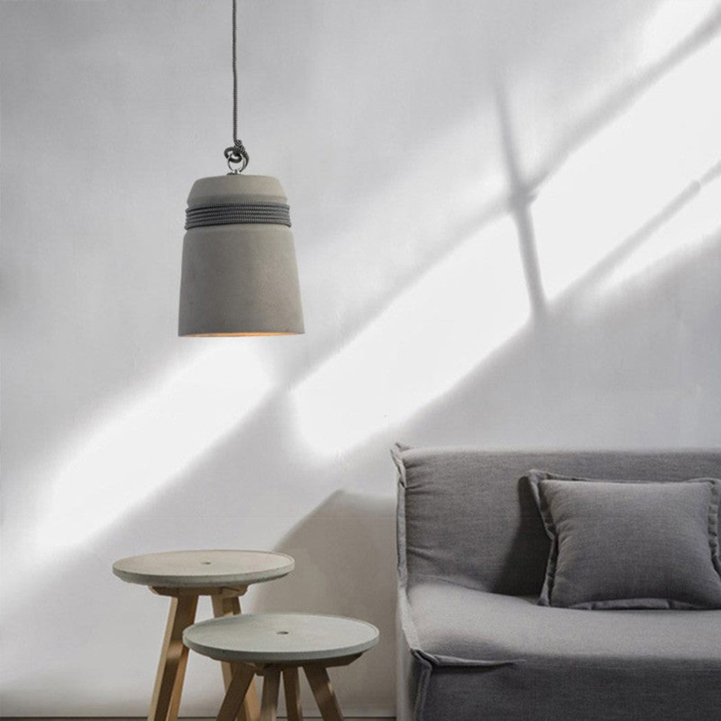 Nordic Cement Hemp Rope Pendant Lamp K888