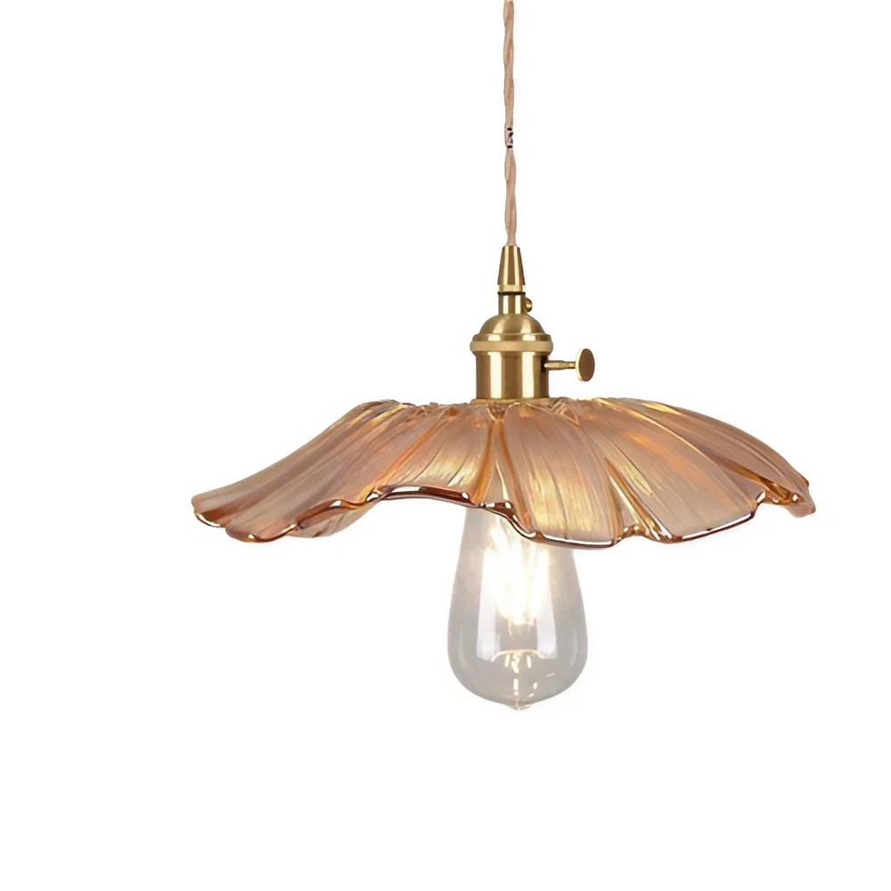 Lotus Retro Glass Pendant Light For Kitchen