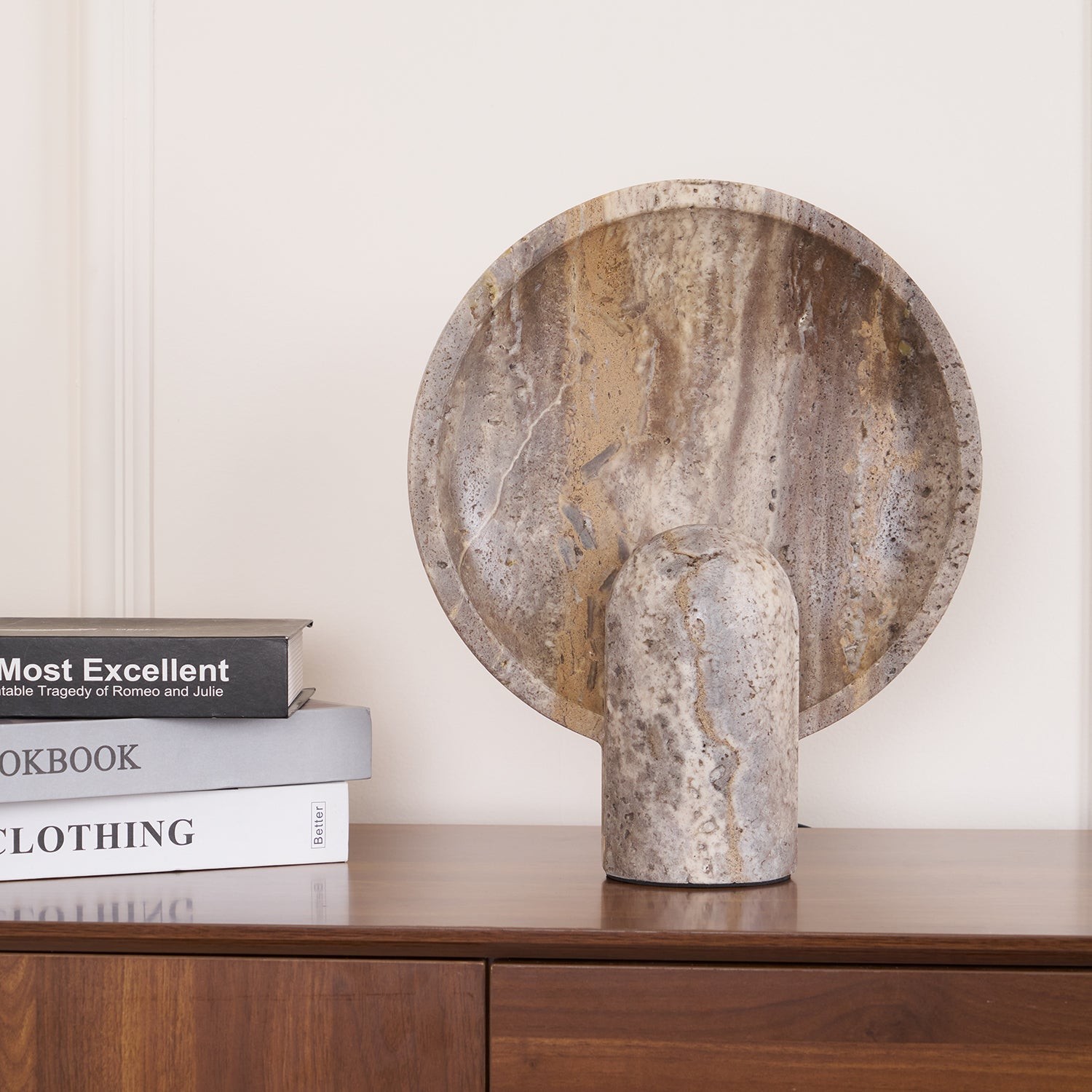 Wabi-sabi Style Eclipse Stone Table Lamp K831