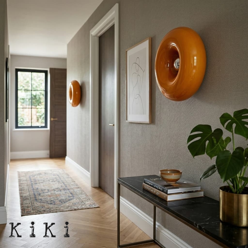 Bauhaus Round Table and Wall Lamp - Stylish Donut Led Lighting for Bedroom K46