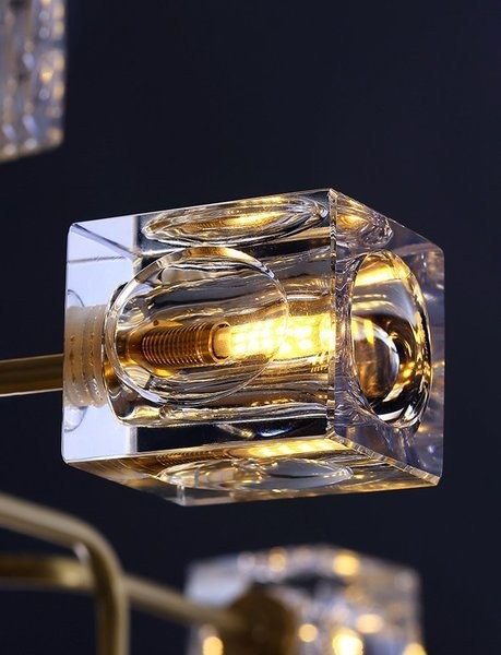 Square Crystal Chandelier/Brass Crystal Chandelier
