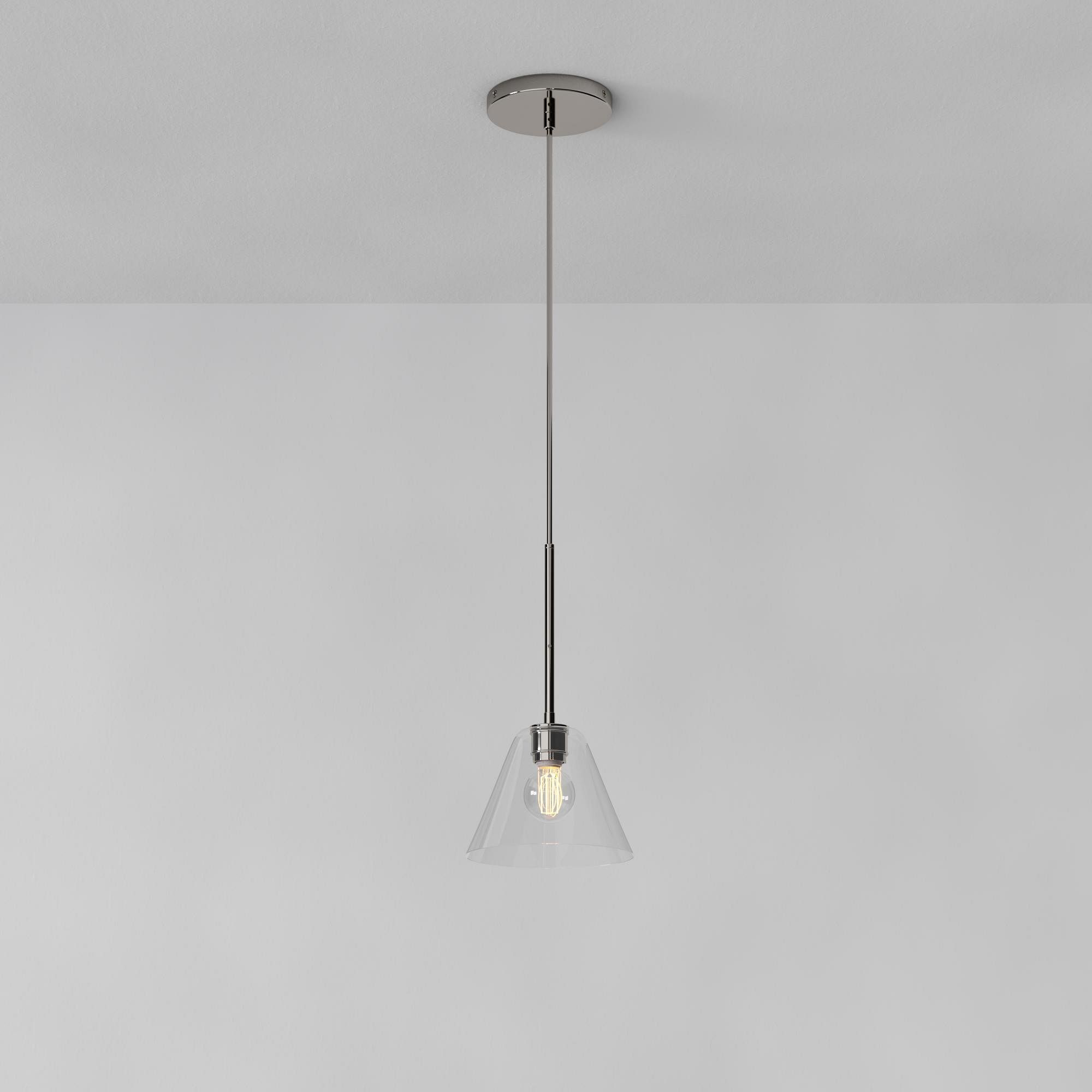 Conica Modern Glass Cone Pendant Light - Minimalist Hanging Lamp for Dining Room K1338