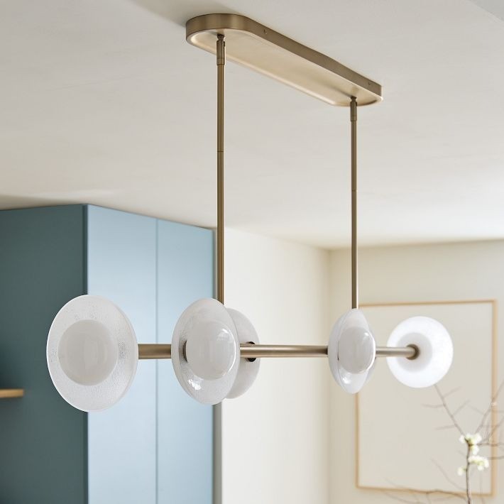 Elorina 6-Light Linear Chandelier - Modern Metal Light Fixture - Dining Room Lighting K1294