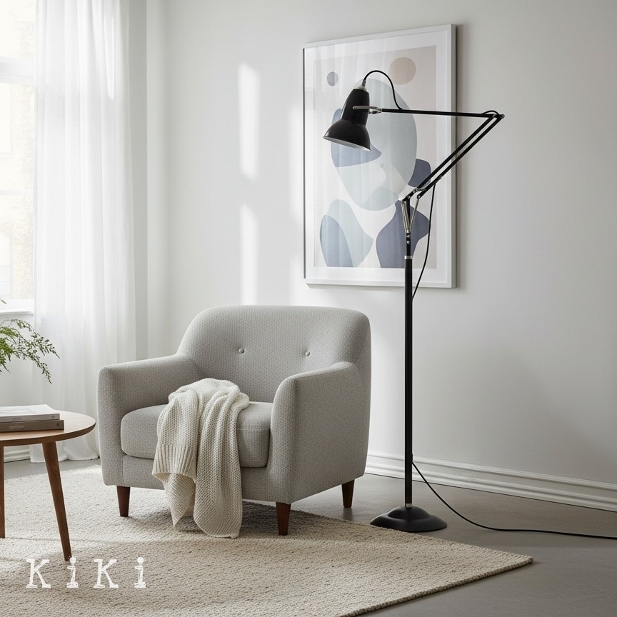 Modryx Modern Movable Arm Floor Lamp - Perfect for Bedroom and Office K2130