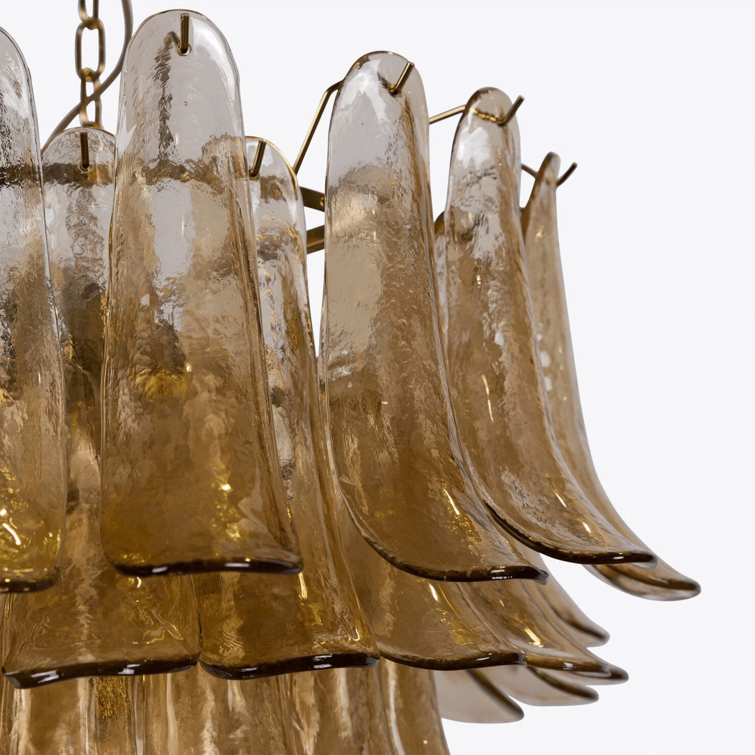 Murano Glass Petalo Chandelier - Mid Century Modern Chandelier For Stairwell And High Ceiling K2211