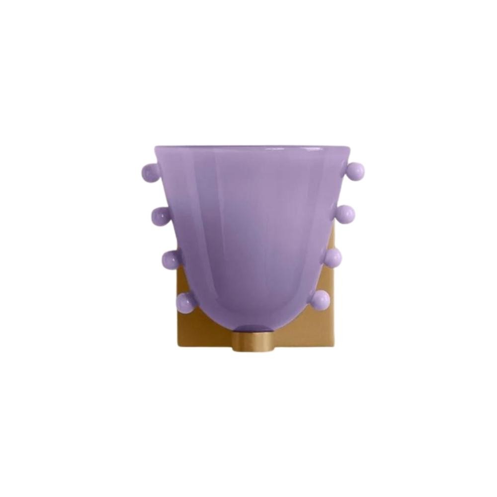 Bellina Colourful Glass Wall Light – Modern Gemma Wall Sconce For Bedroom or Hallway K1130