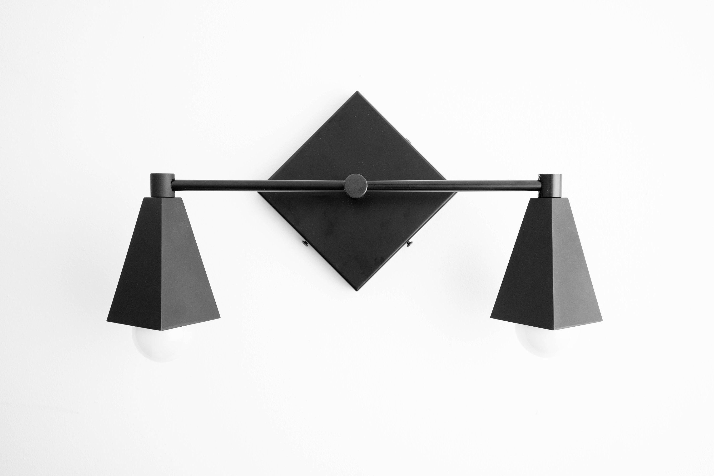 Ornato Luxe Geometric Vanity Light - Solid Brass Art Deco Bathroom Lighting K1491