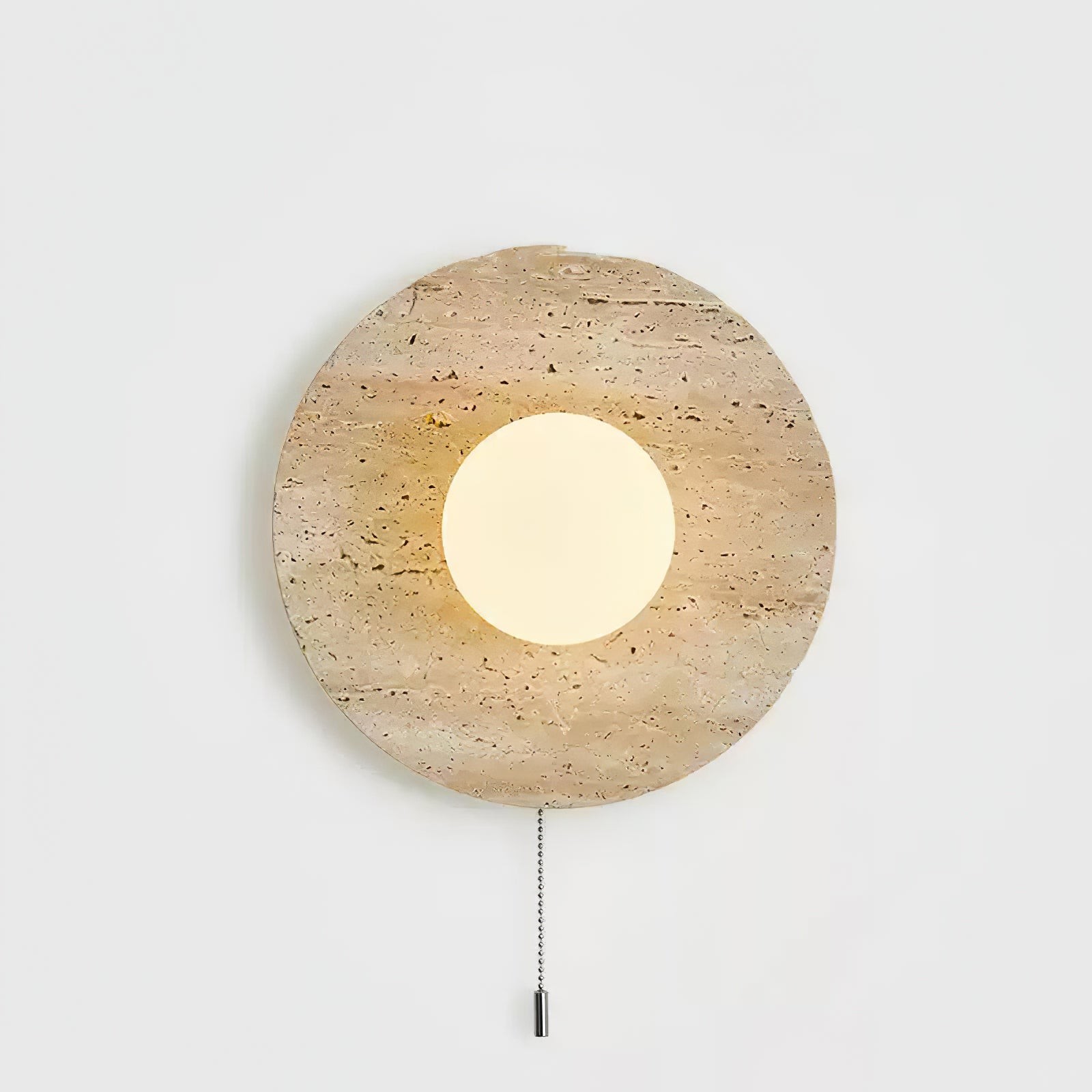 Retro Wabi Sabi Travertine Lunar Eclipse Wall Light K878