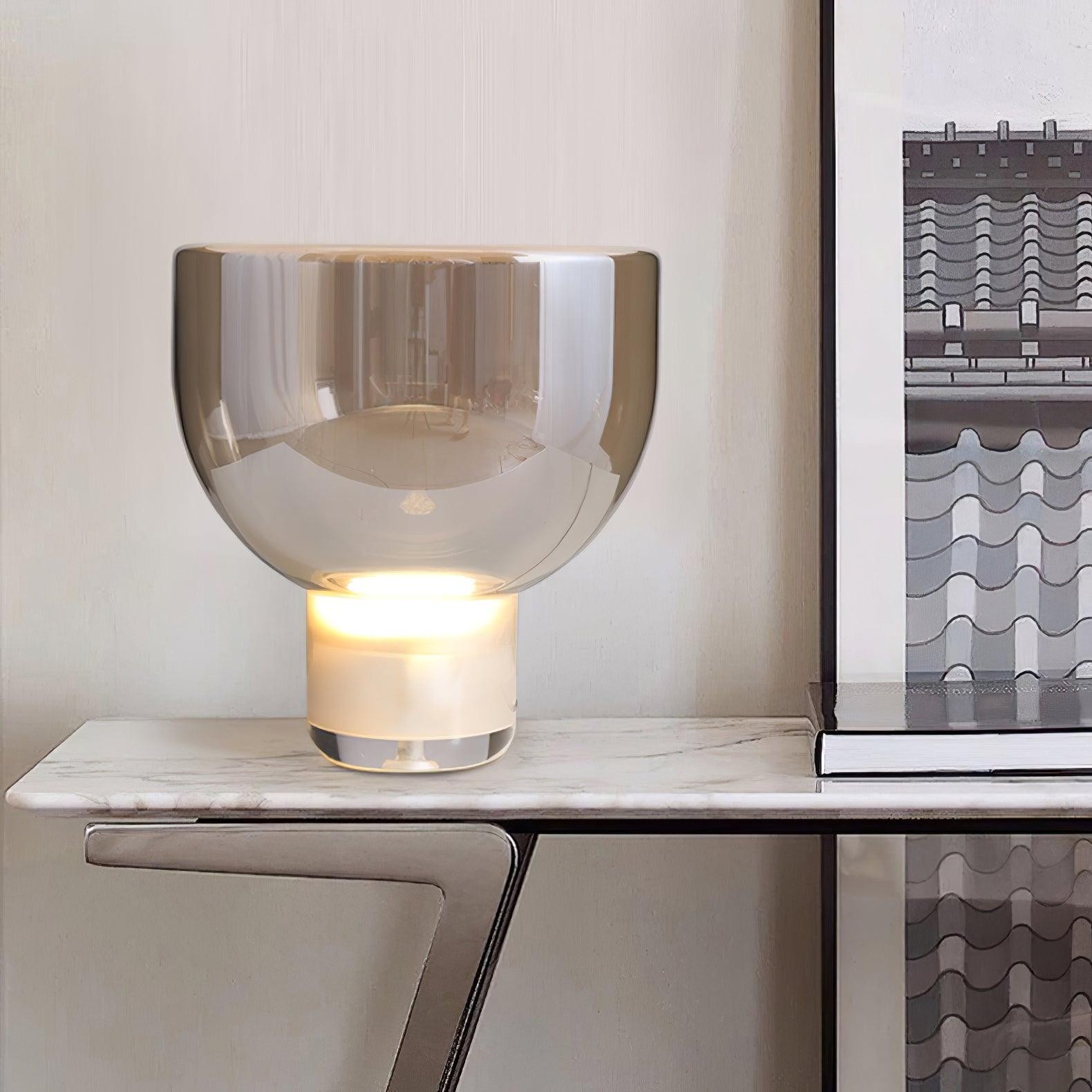 Nordic Simple Modern Luxury Glass Table Lamp For Study Room K220