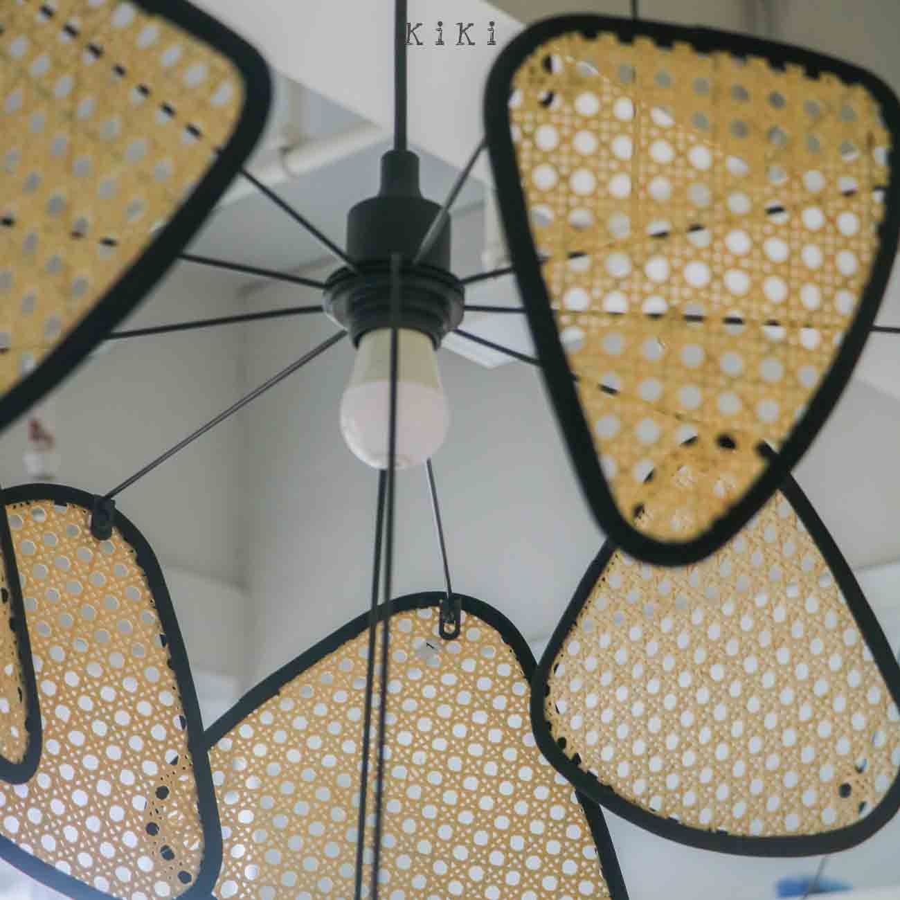 Screen Cannage Pendant Light - Boho Chic Wall Light for Dining Room