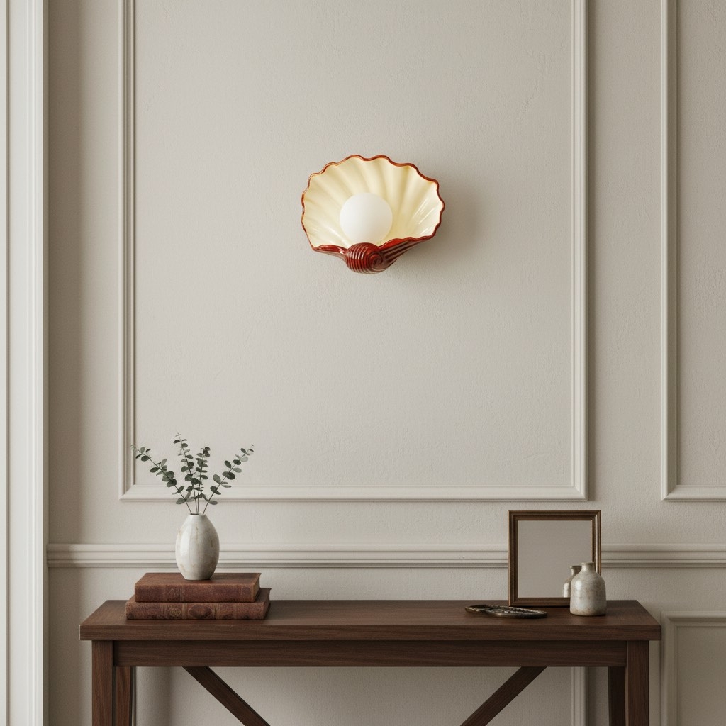 Nautris Sculptural Art Deco Curved Resin Wall Lamp - Decorative Lighting for Vanity K2291