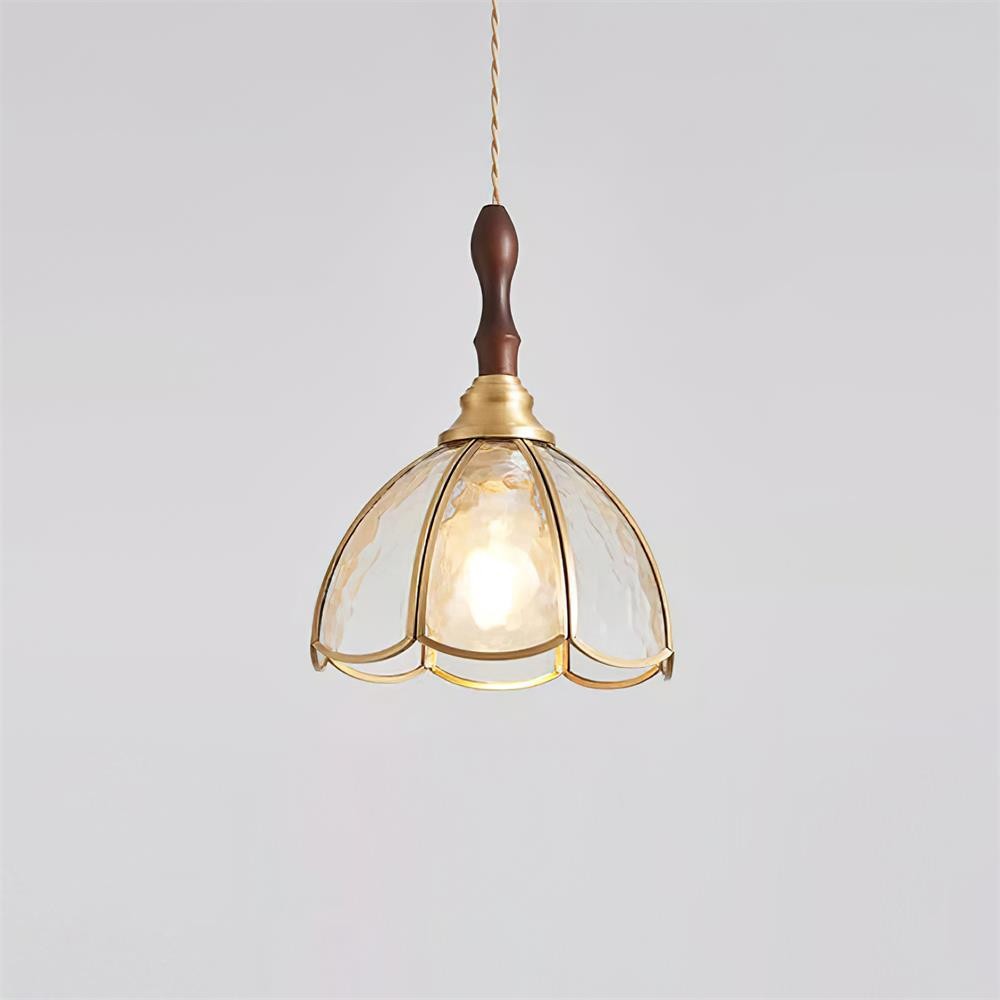 Vintage Tiffany Stanied Glass Pendant Lamp K624