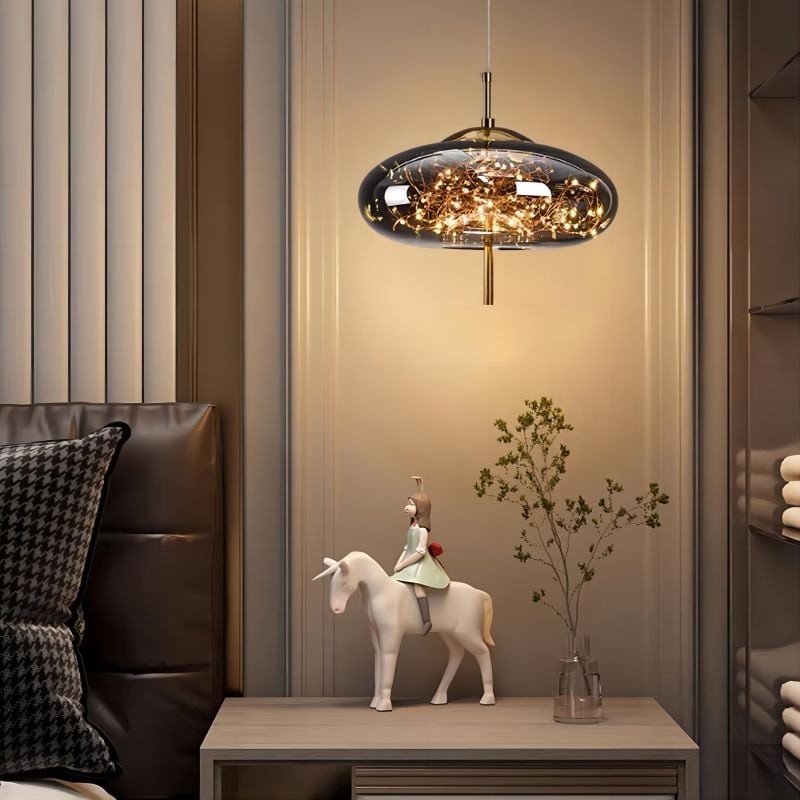 Scandinavian Cylinder Oval Glass Pendant Light K333