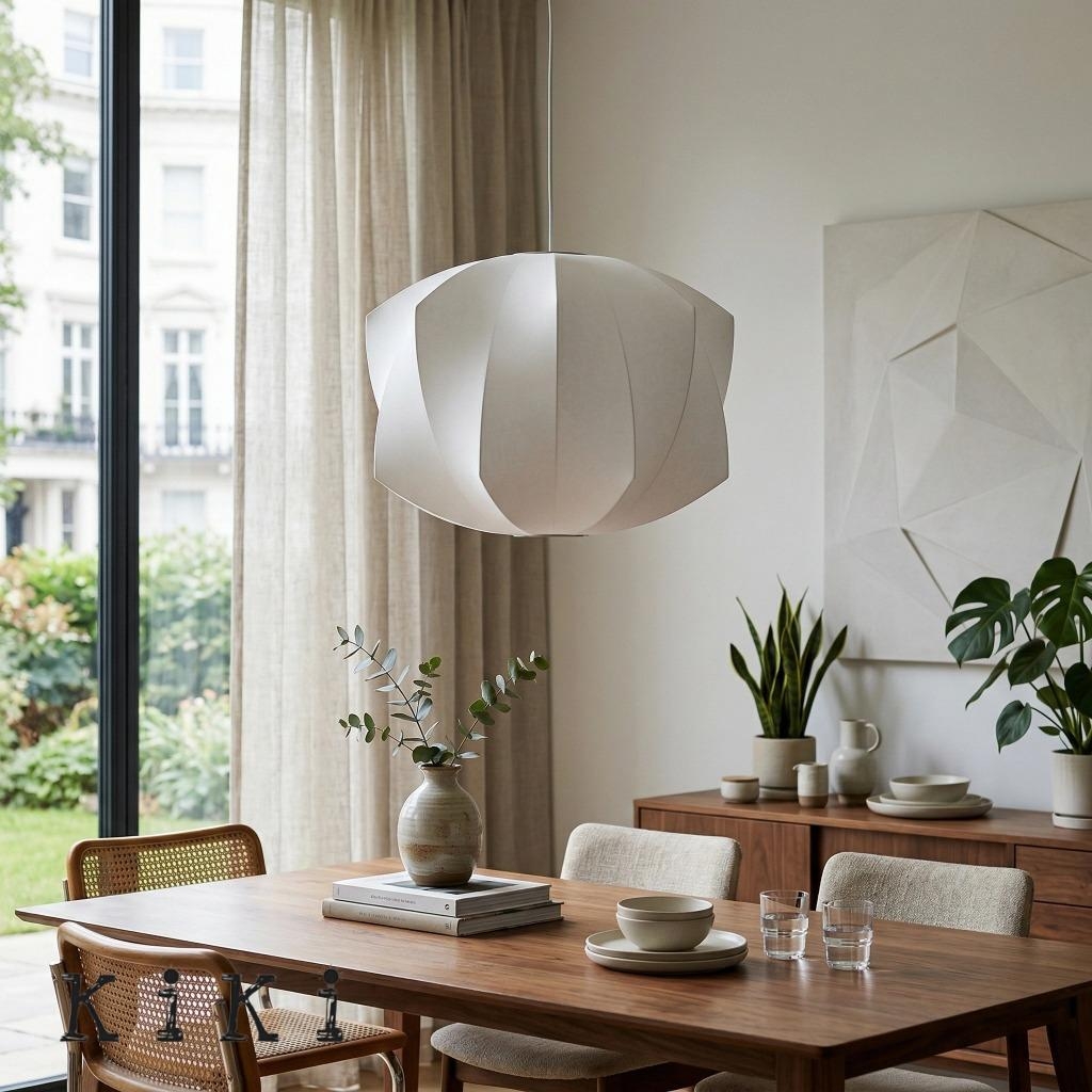 Classic Nelson Pendant Lamp - Lightweight Geometric Pendant Light for Home Spaces