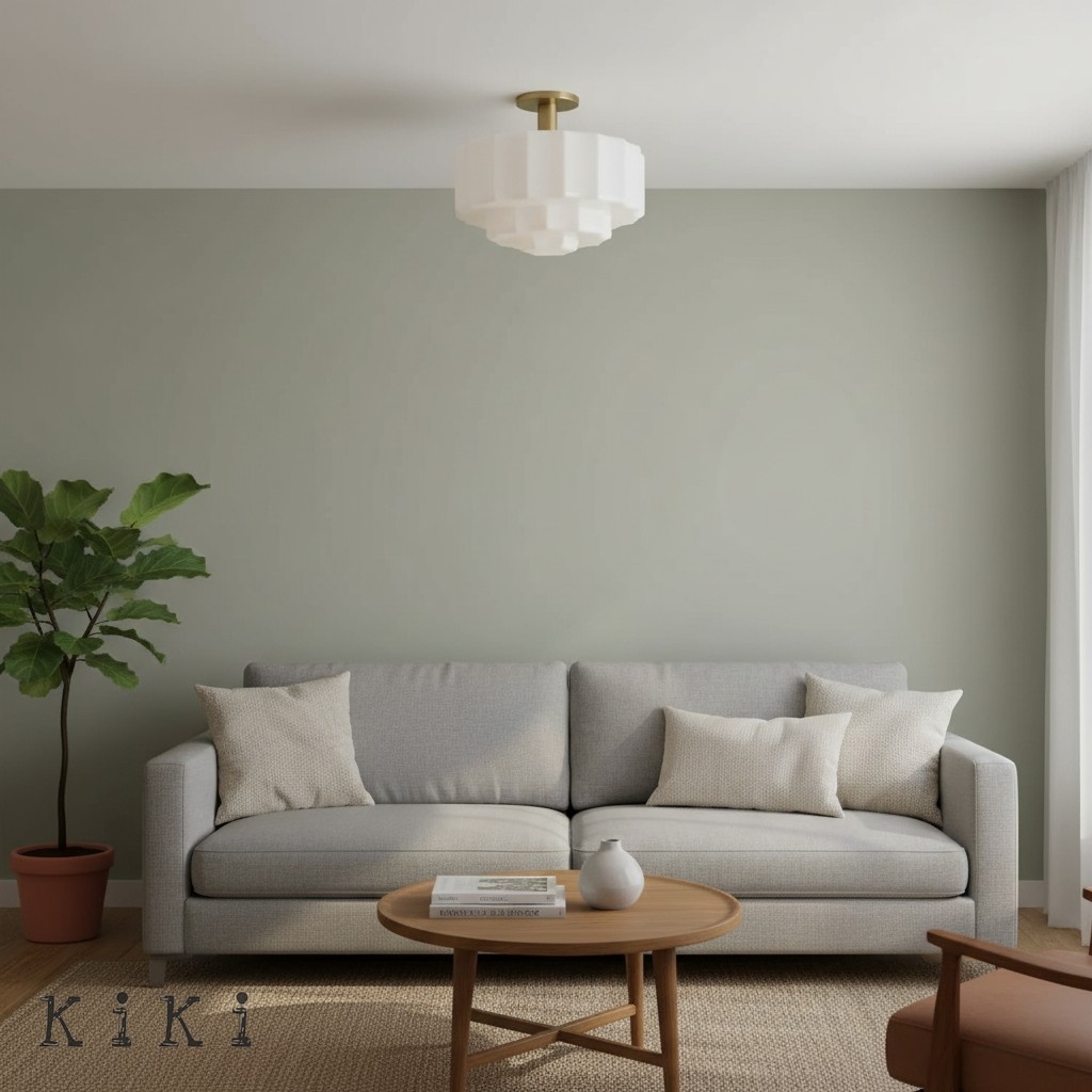 Vexrona Layered Glass Ceiling Light - Opal White Ceiling Lamp for Living Room K1712