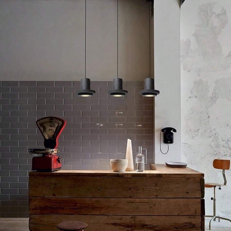 Retro Black Hole Stone Pendant Lamp K887