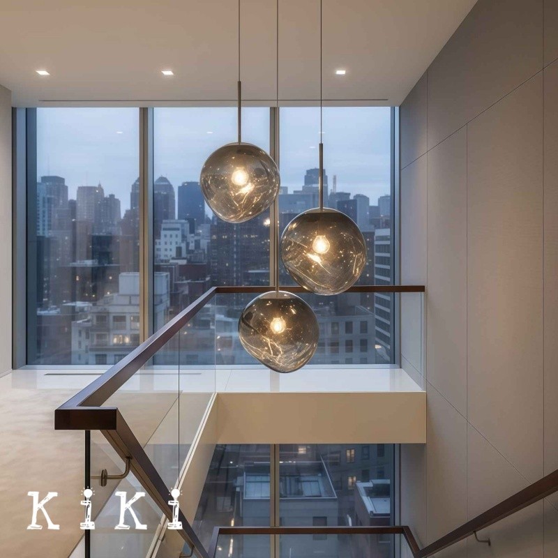 Sleek Glass Lava Pendant Lamp - Modern Lighting Fixture for Dining Area K806