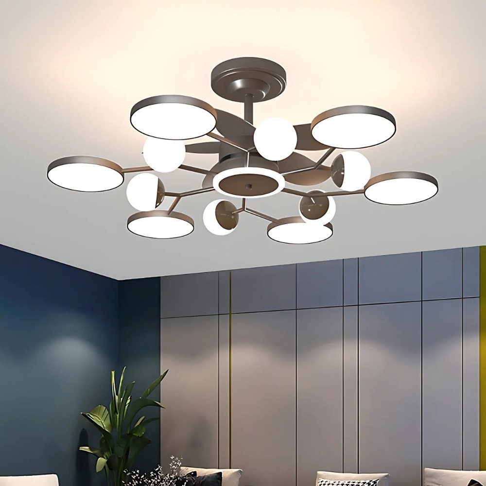 Nordic Branch Quiet Led Ceiling Fan Light K950