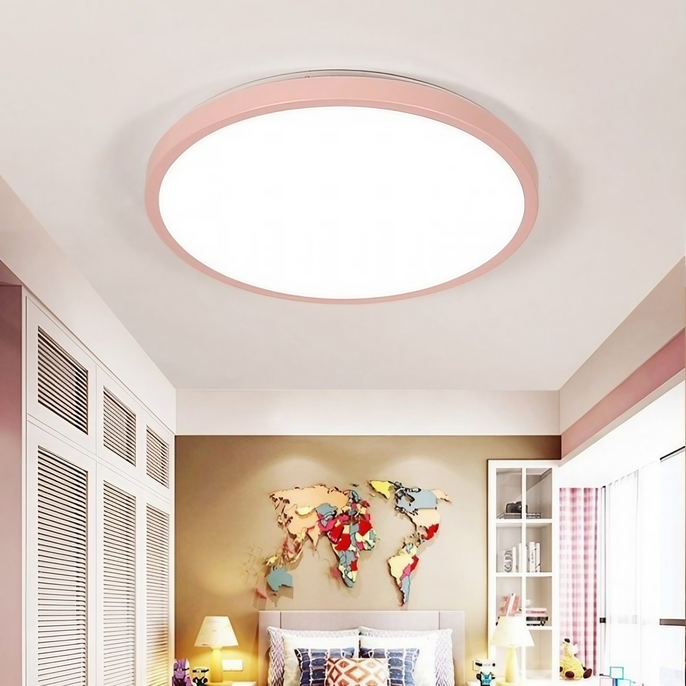 Modern Macaron Disc Flush Mount Ceiling Lamp K781