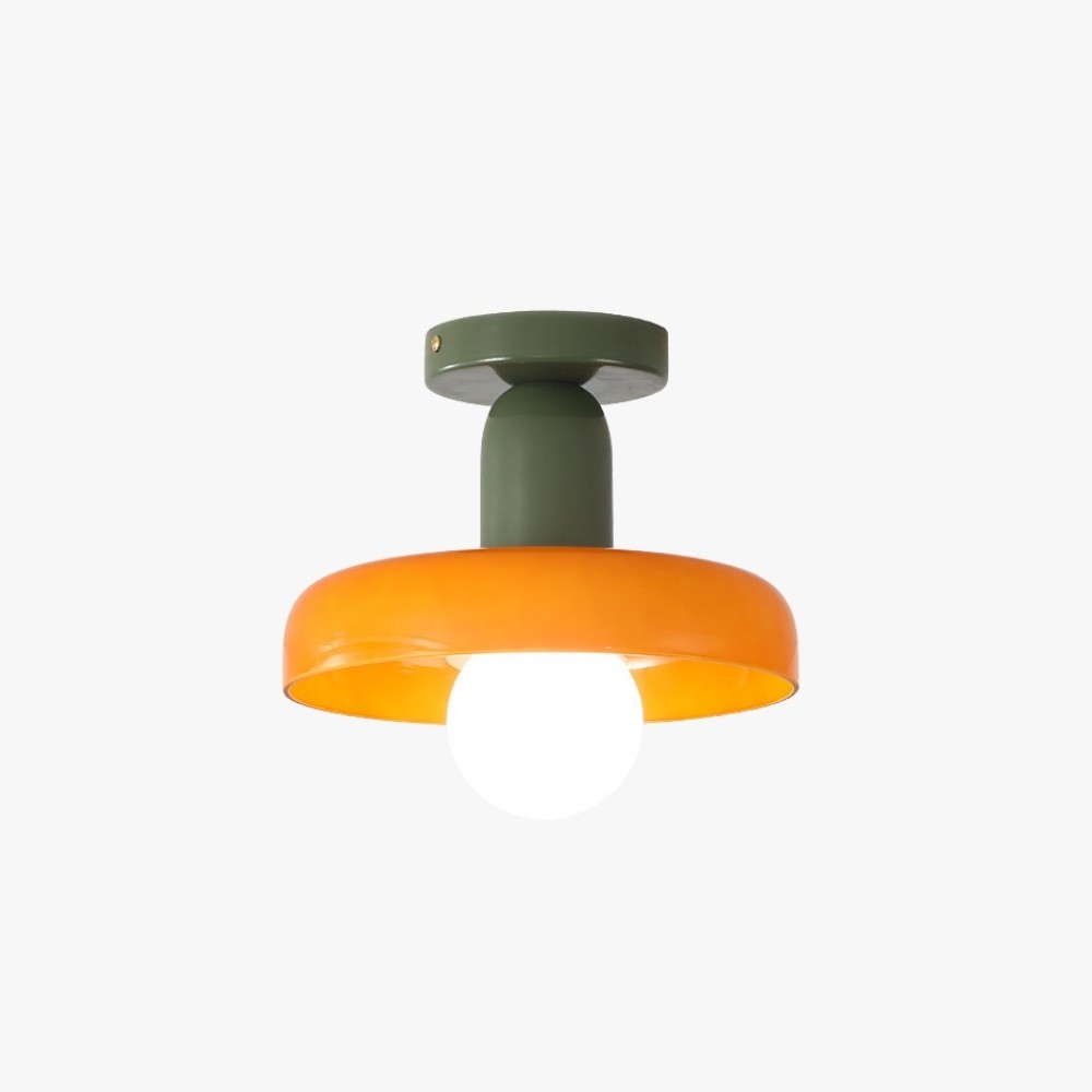 Bauhaus Round Glass Flush Disc Ball Ceiling Light K929
