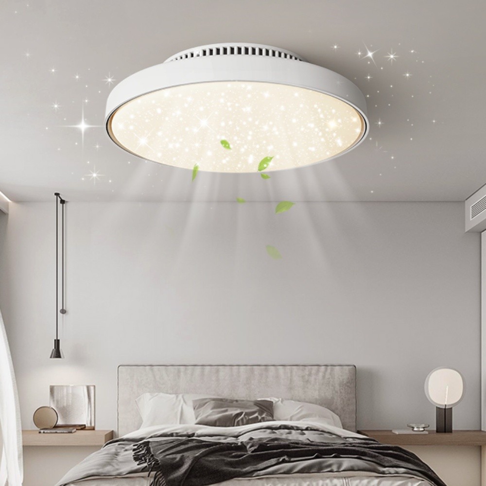 Modern Ultra Quiet Bladeless Ceiling Fan Light For Bedroom K952