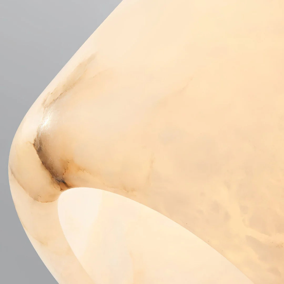 Velia Acorn Alabaster Minimalist Pendant Light D944