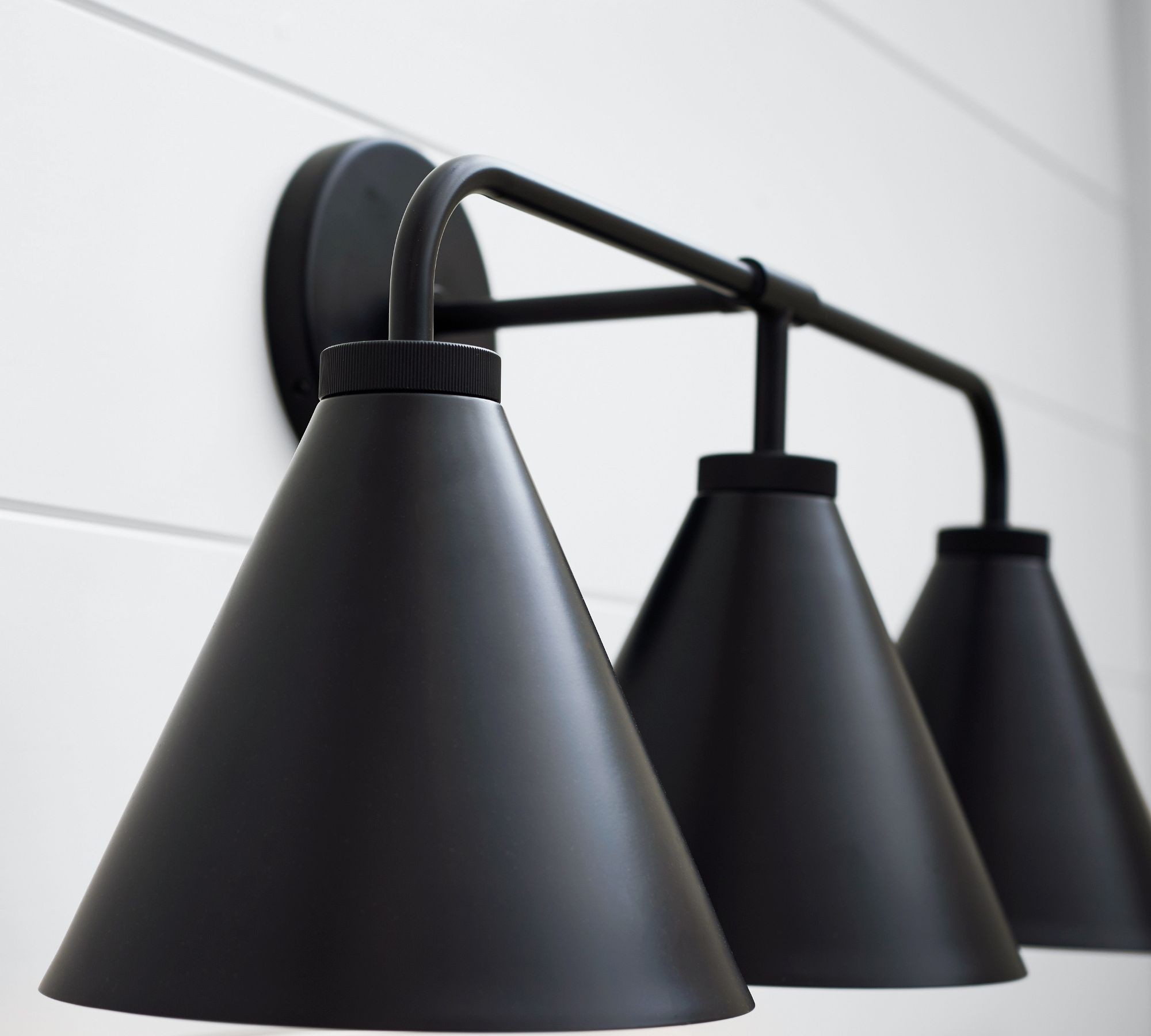Korvi Iron Tapered Sconce Light - Wall Fixture in Black or Brass K1209