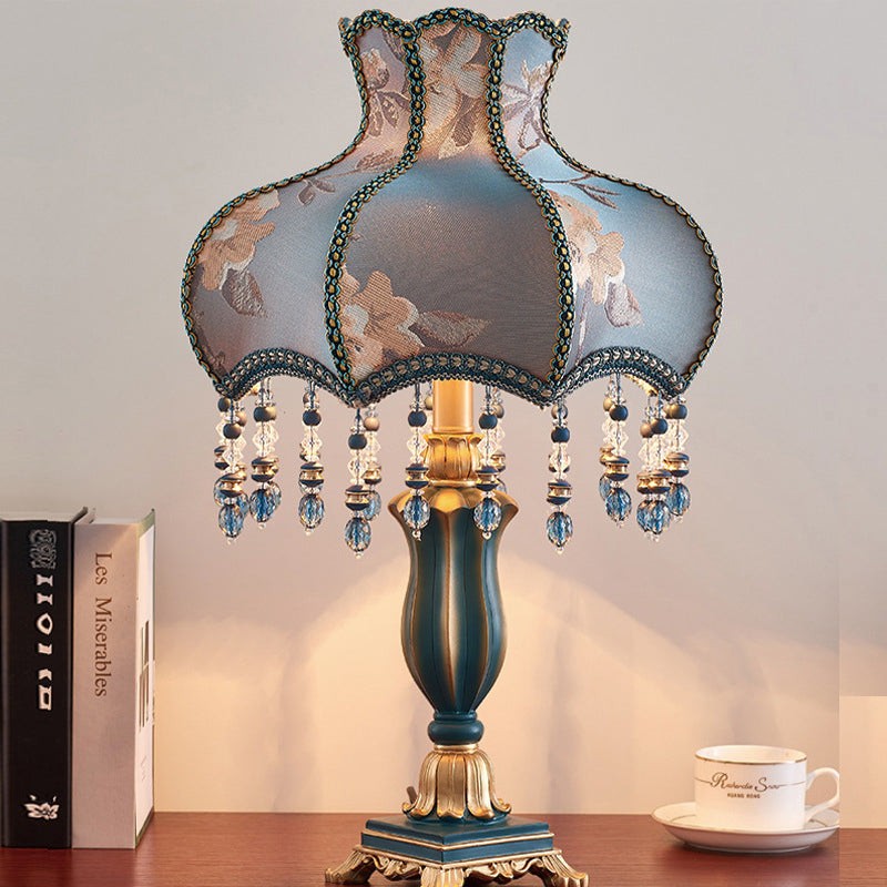 Palace Floral Resin Carved Base Table Lamp K712