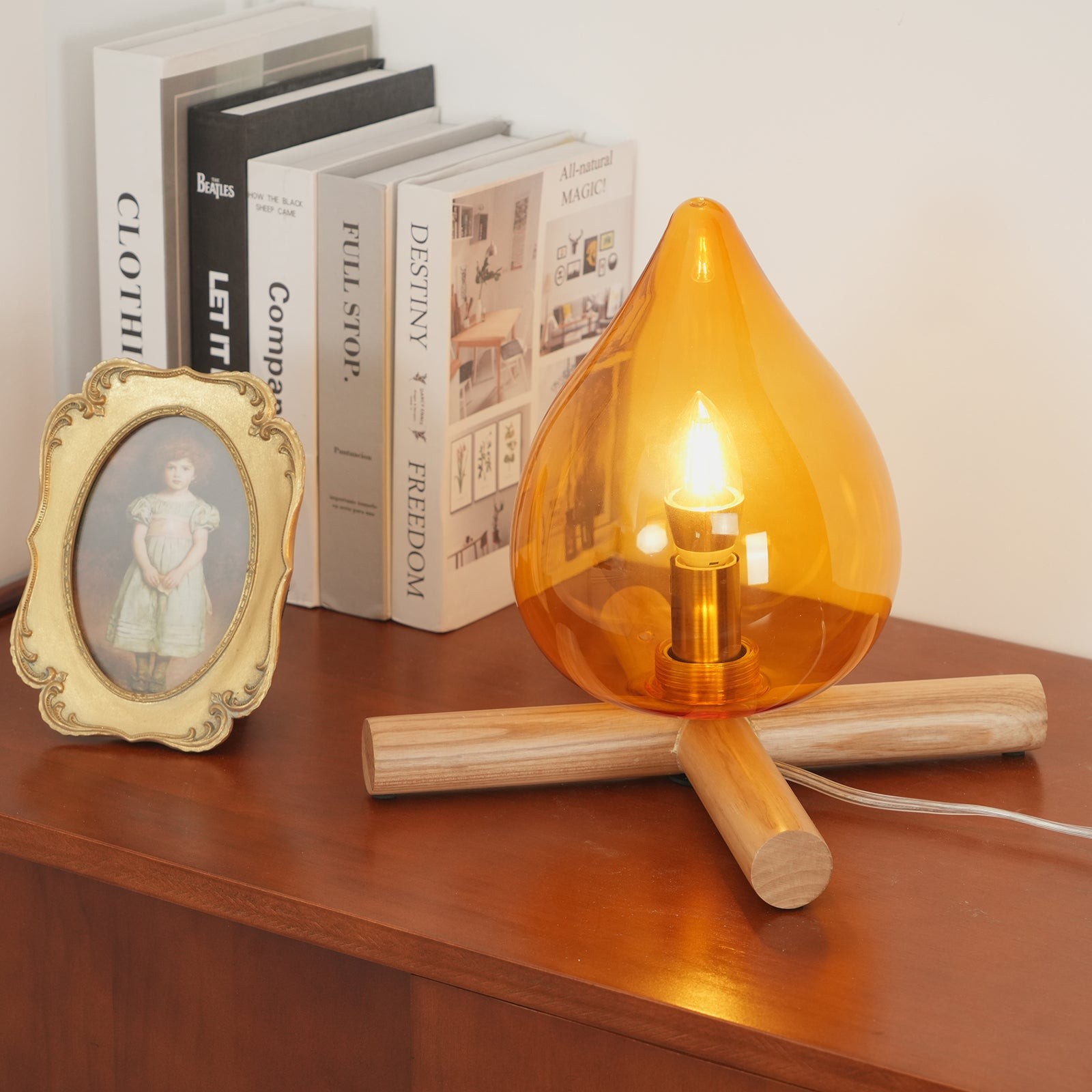Funny Fire Shape Small Flame Table Lamp K381