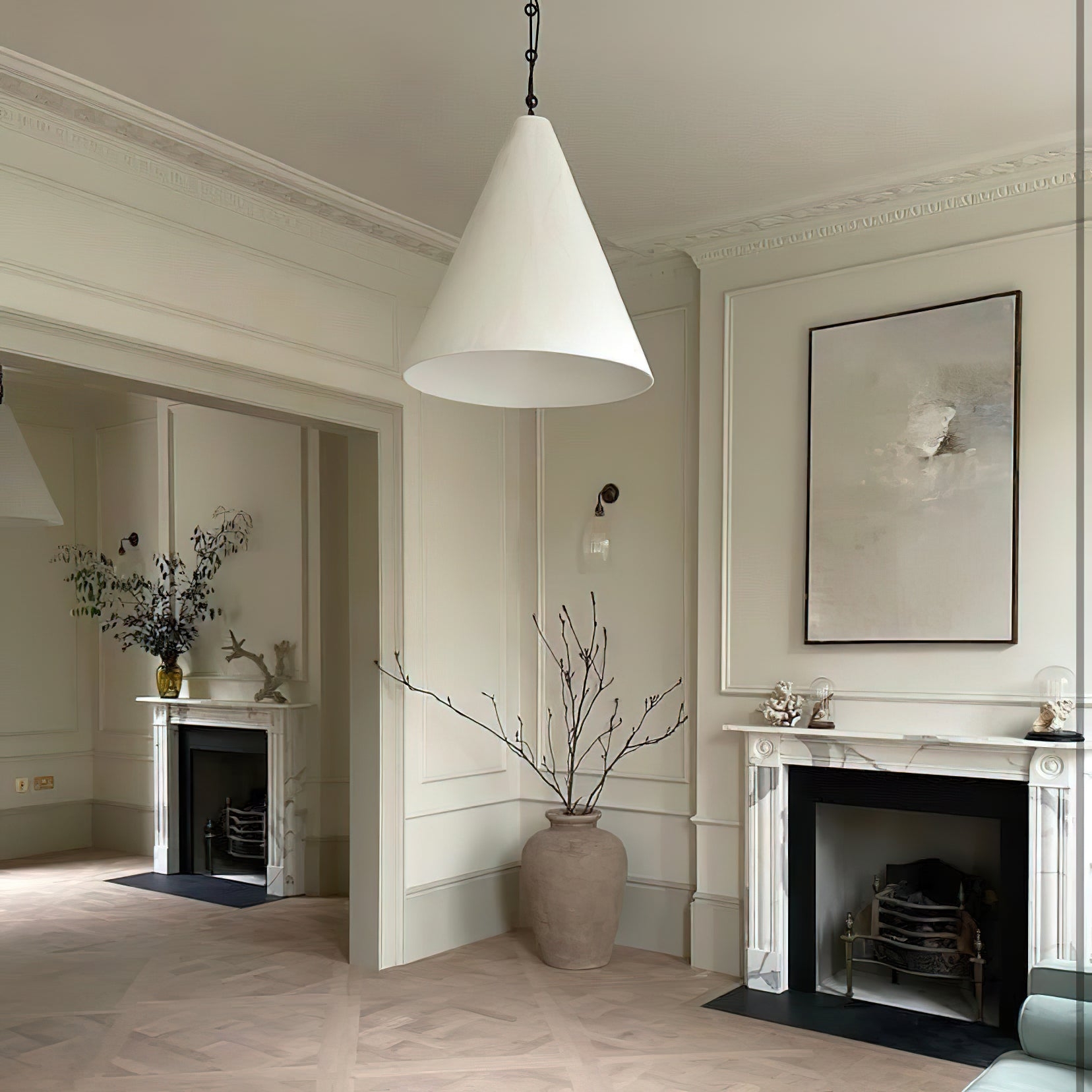 White Plaster Pendant Lamp D641