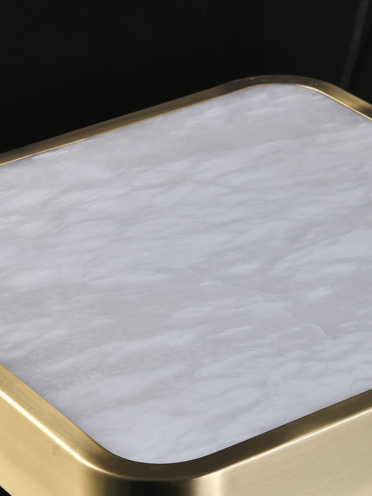 Geometric Alabaster Recessed Ceiling Light D431
