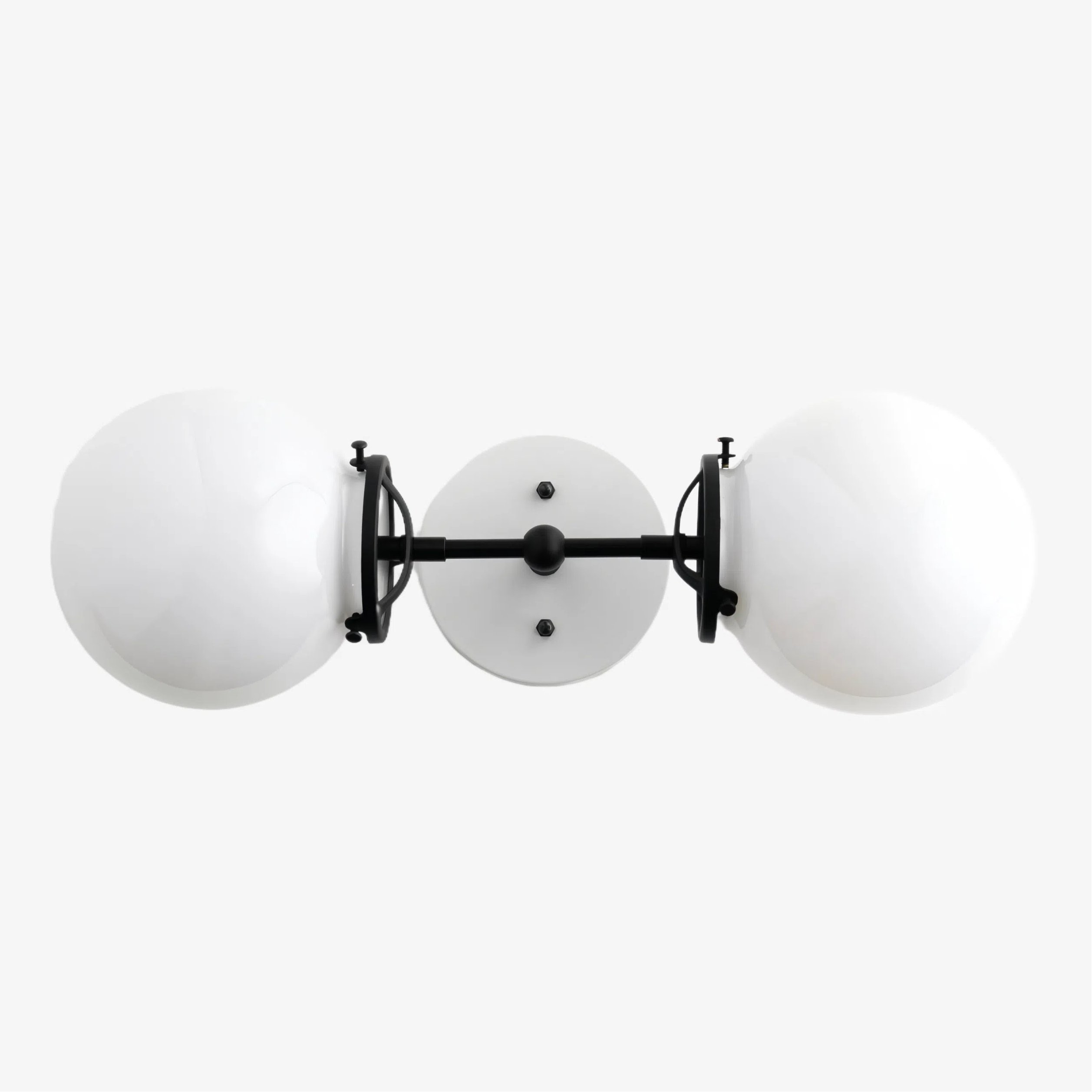 Lumio Globe Art Deco Vanity Light -  Opal Globe Bathroom Sconce K1444