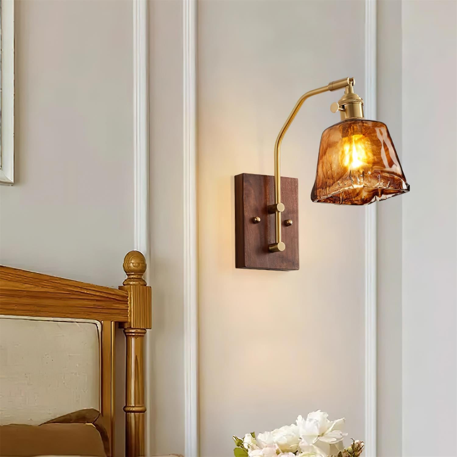 Vintage Morning Glory Shape Wall Lamp K755