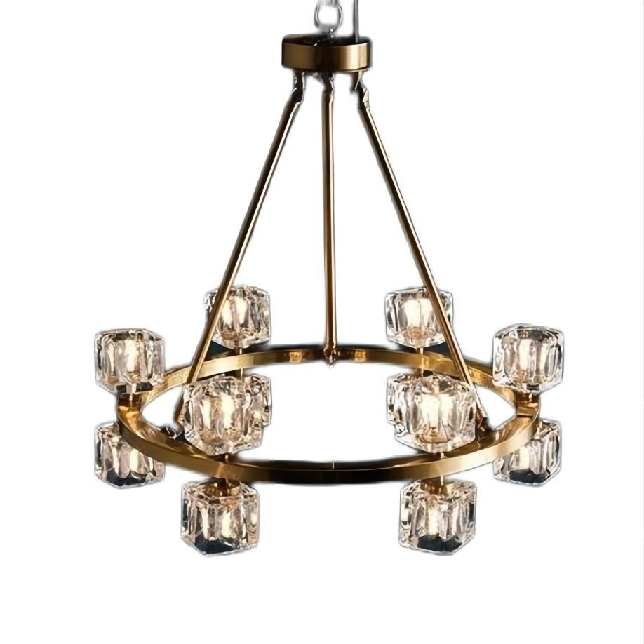 Crystal Round Chandelier/Brass Crystal Series