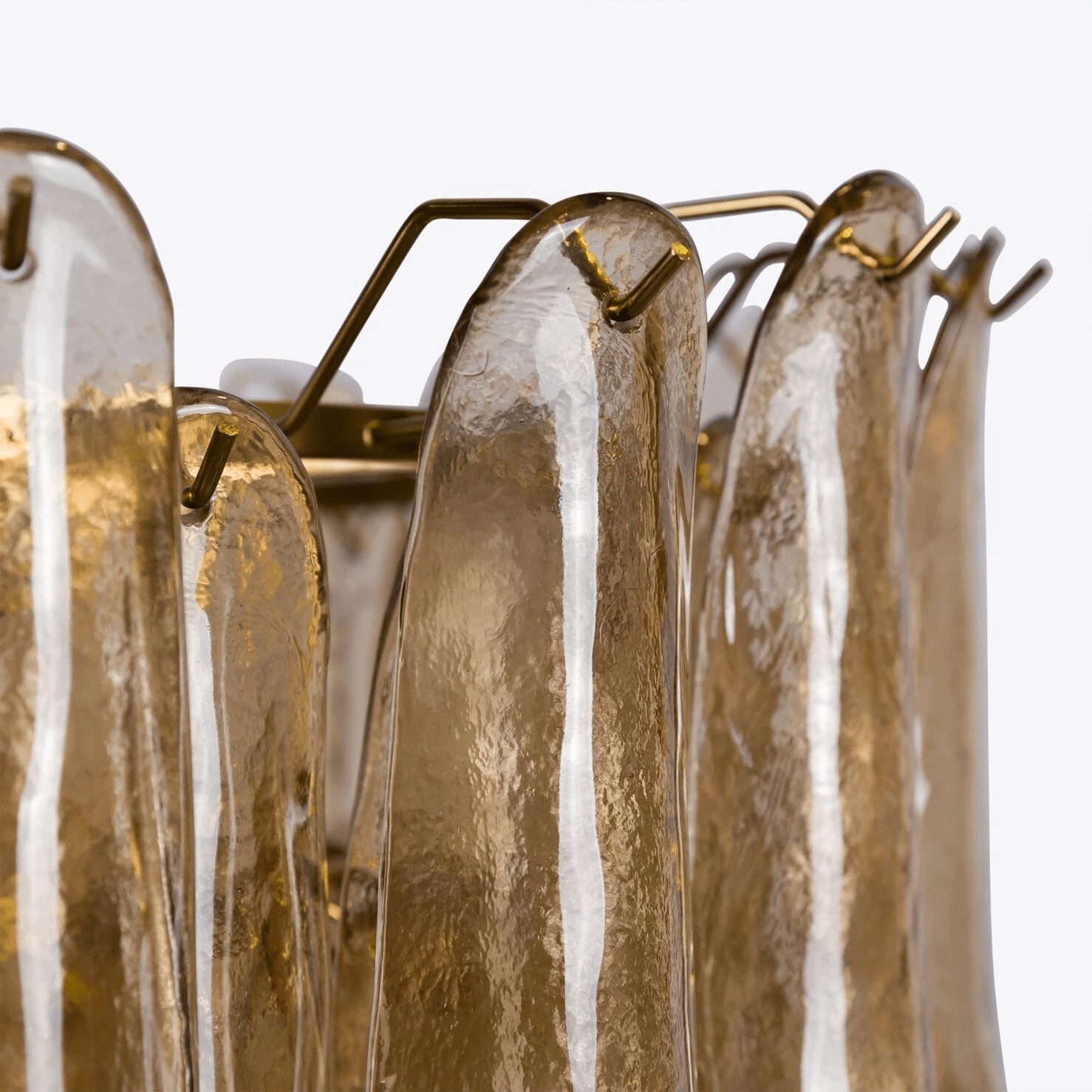 Murano Glass Petalo Chandelier - Mid Century Modern Chandelier For Stairwell And High Ceiling K2211