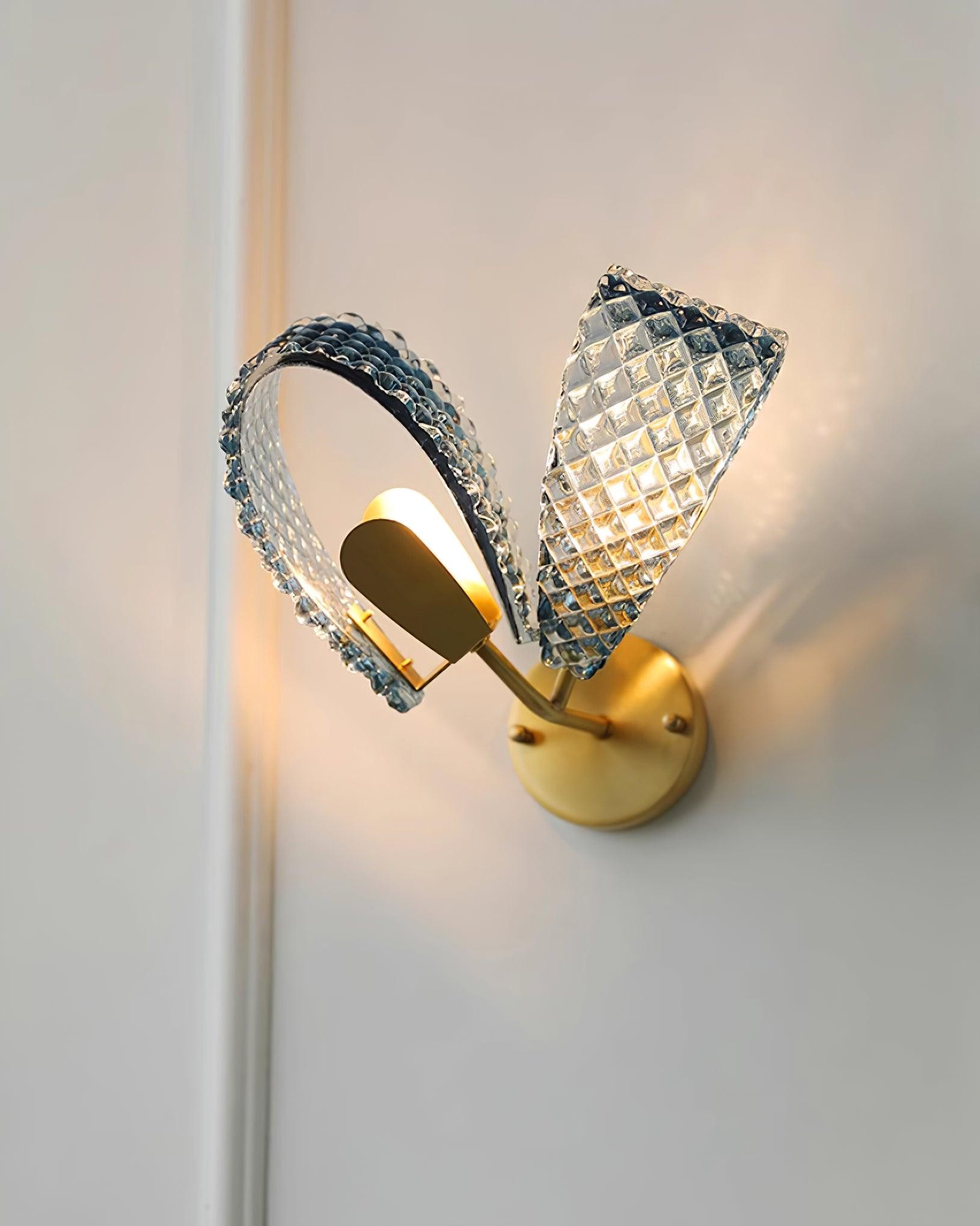 Creative Light Luxury Blue Ribbon Wall Lamp K265