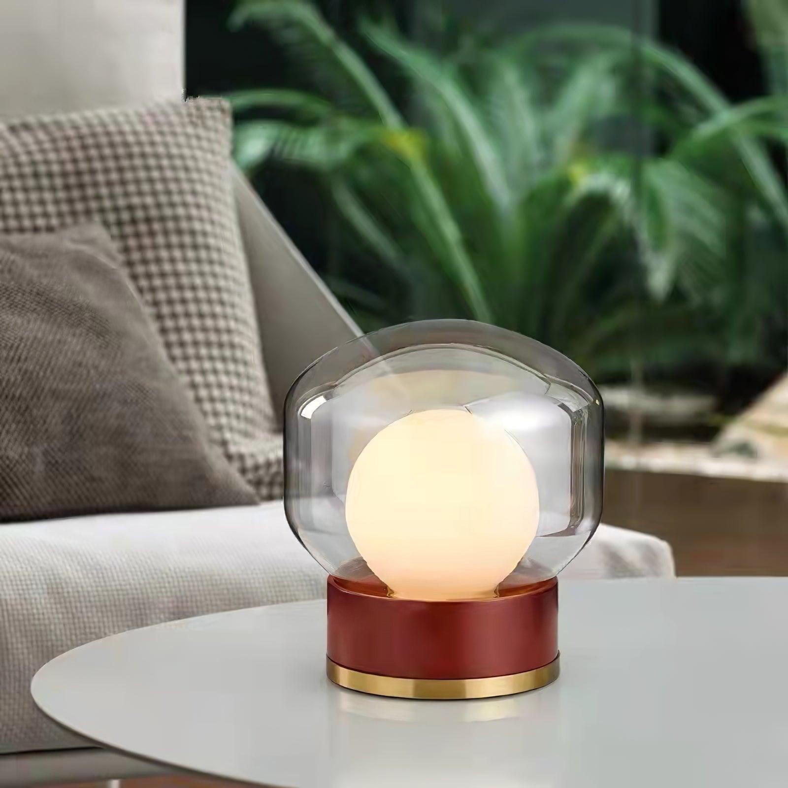 Simple Creative Wood Orb Table Lamp K628