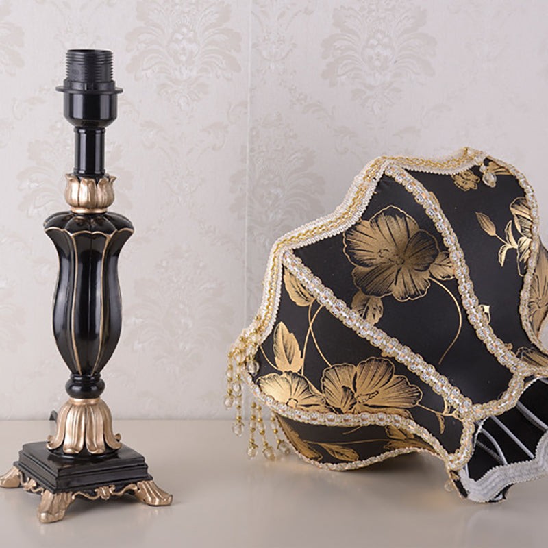Palace Floral Resin Carved Base Table Lamp K712