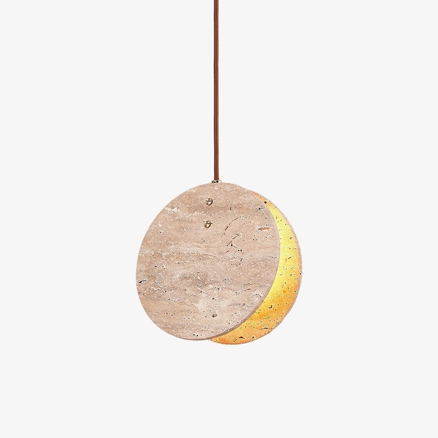 Stone Textured Disc Pendant Light K874