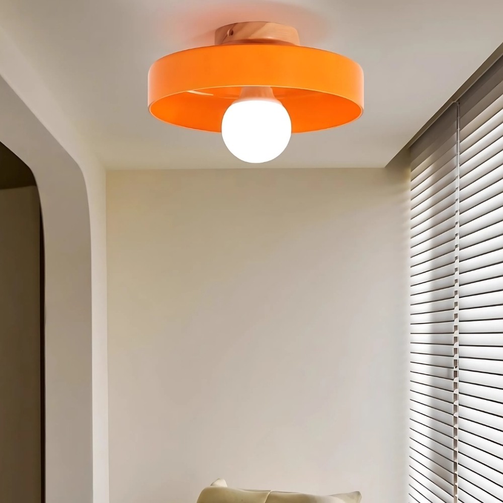 Modern Orange Glass Disc Orb Ceiling Light K931