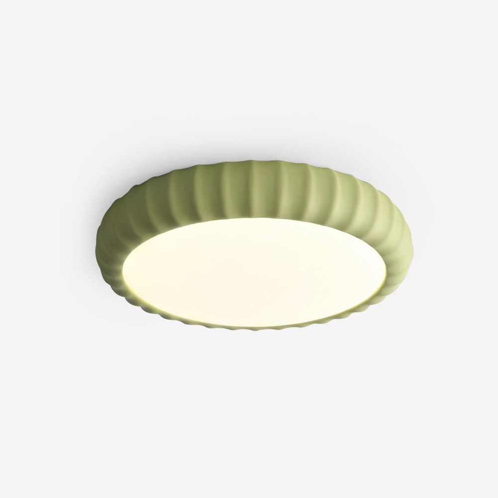 Simple Cream Style Wave Round Ceiling Light K446