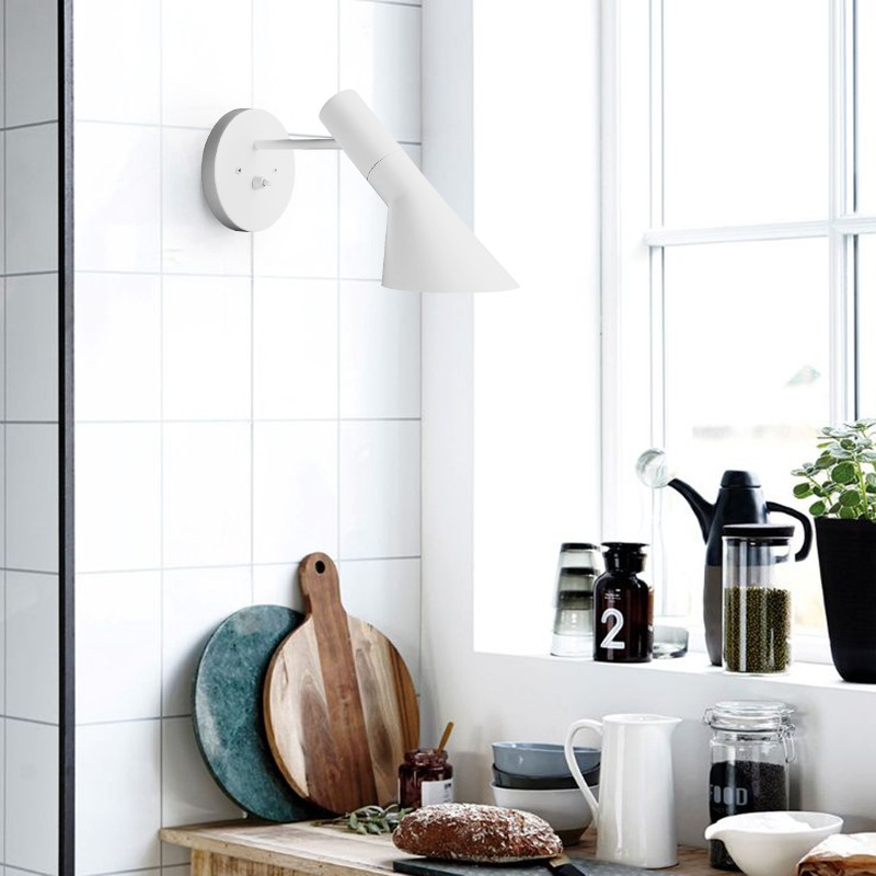 Modern Nordic Metal Wall Lamp - Directional Asymmetrical Sconce for Hallway