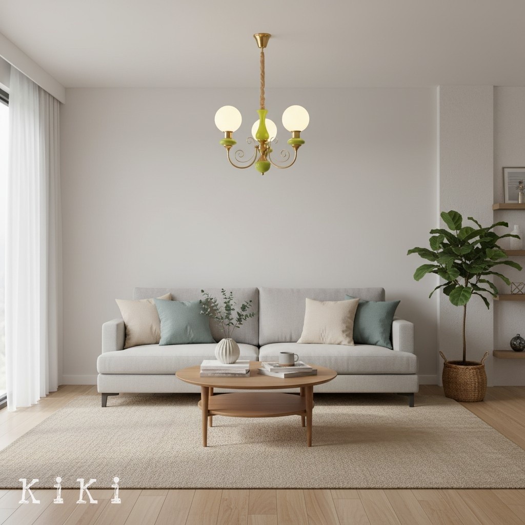 Radiara Sculptural Luxurious Glass Chandelier - Elegant Metal Lighting for Living Room K2110